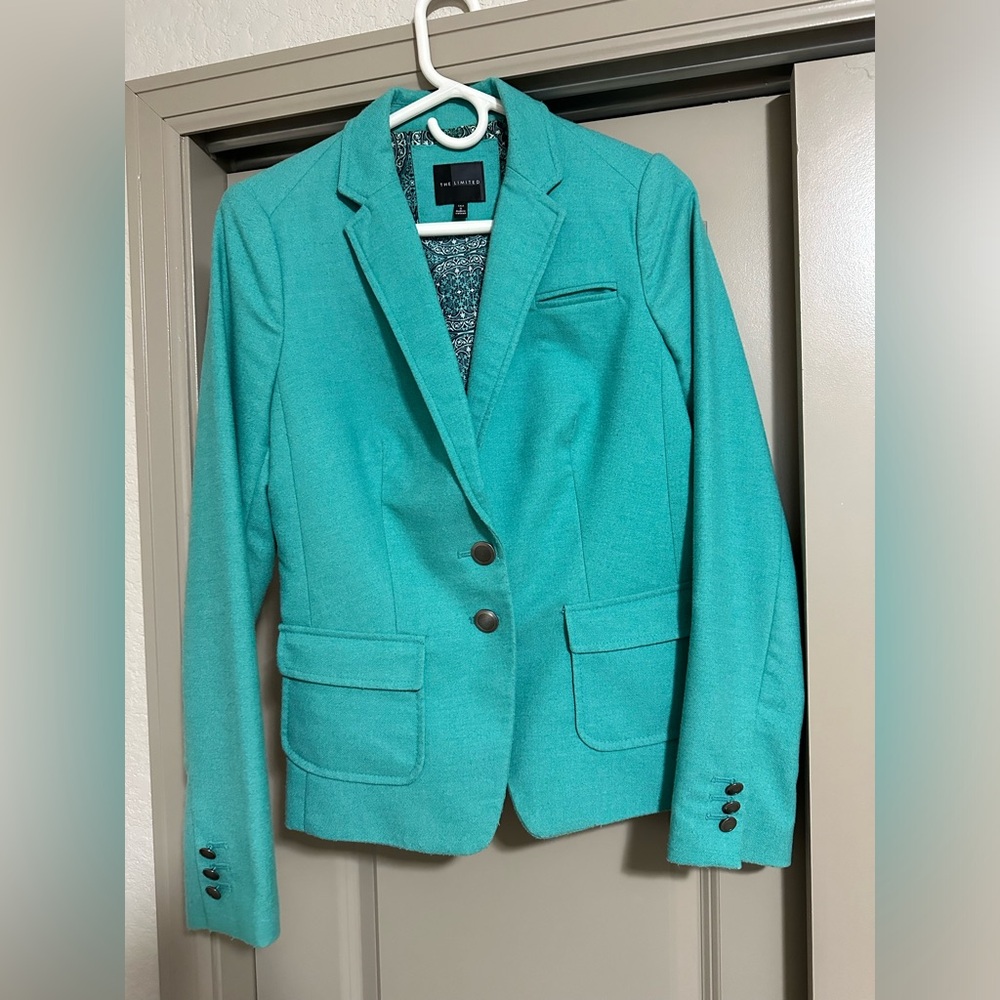 The Limited, Small Tall, Beautiful Teal Blazer